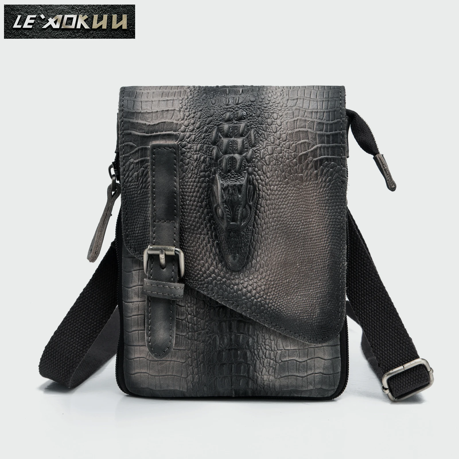 Модная мужская кожаная многофункциональная сумка мессенджер дизайнерский