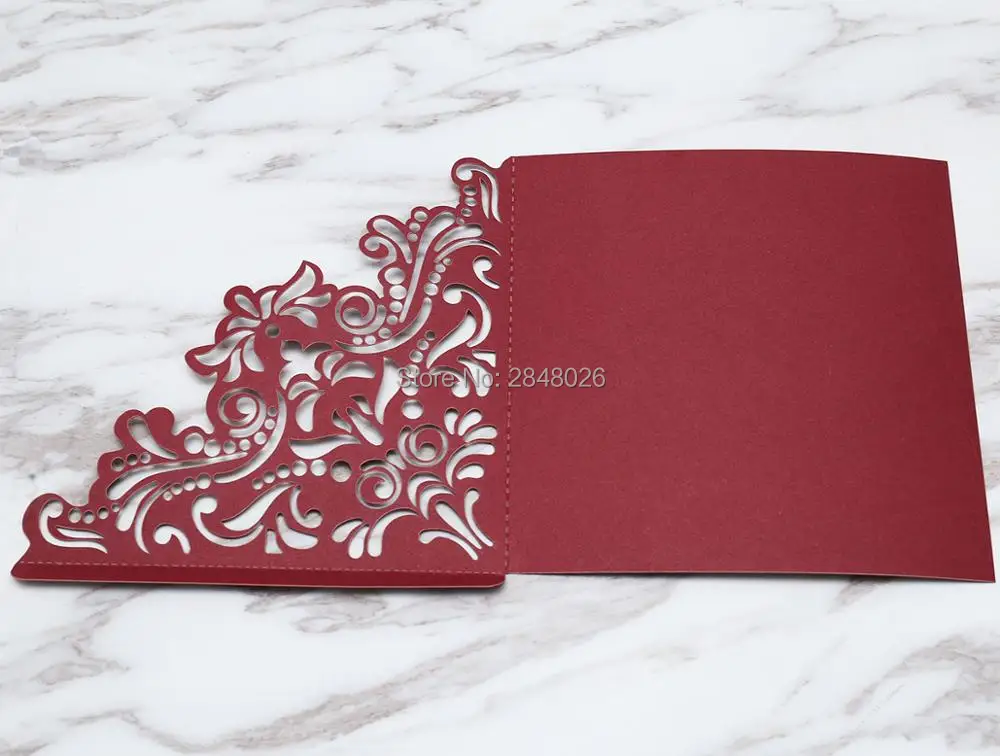 50 шт. карманные Свадебные фотообои с лазерной гравировкой|wedding cards|invitation wedding