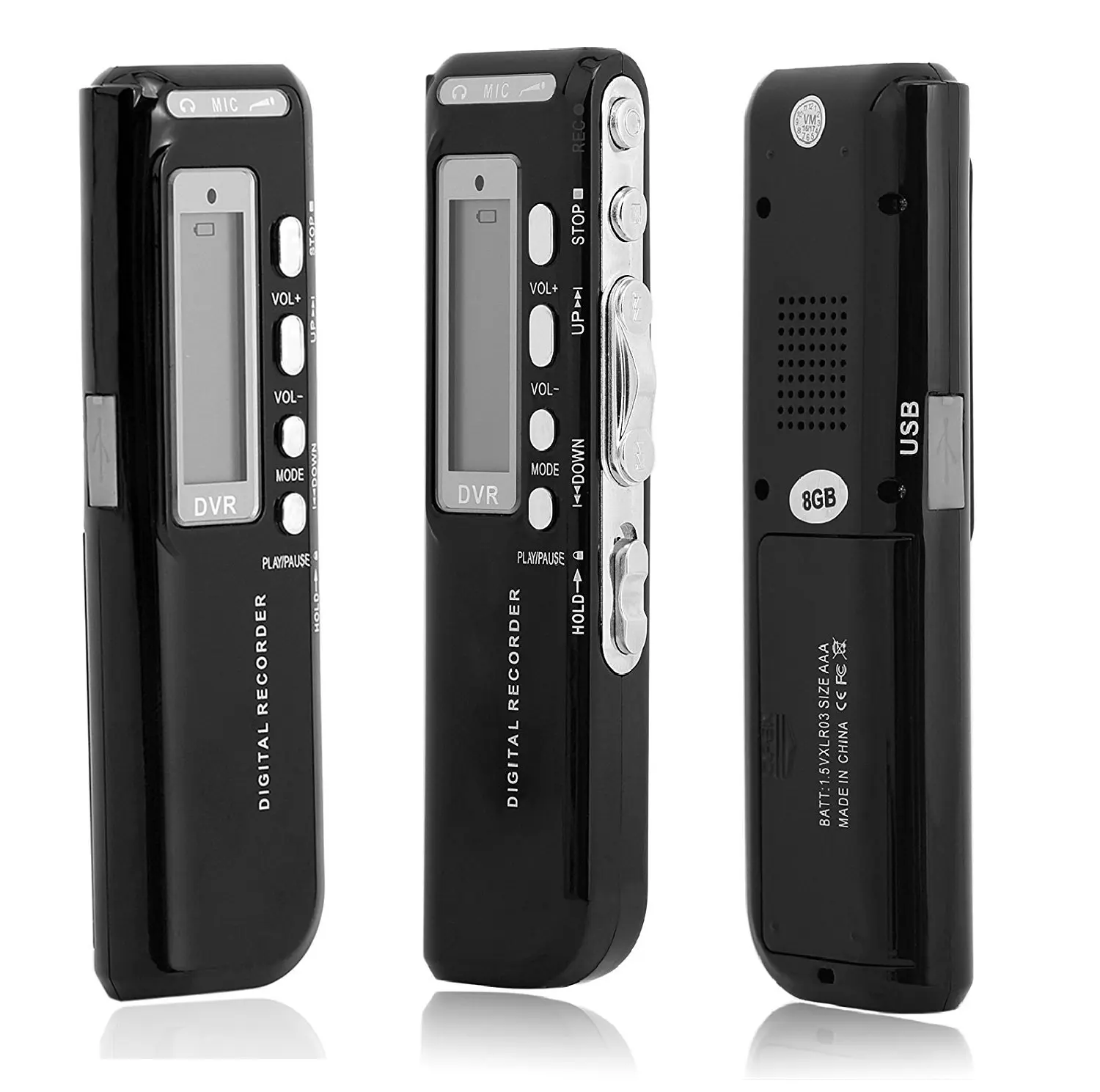 4 ГБ 8 диктофон USB Профессиональный цифровой Аудио Диктофон встроенный динамик MP3
