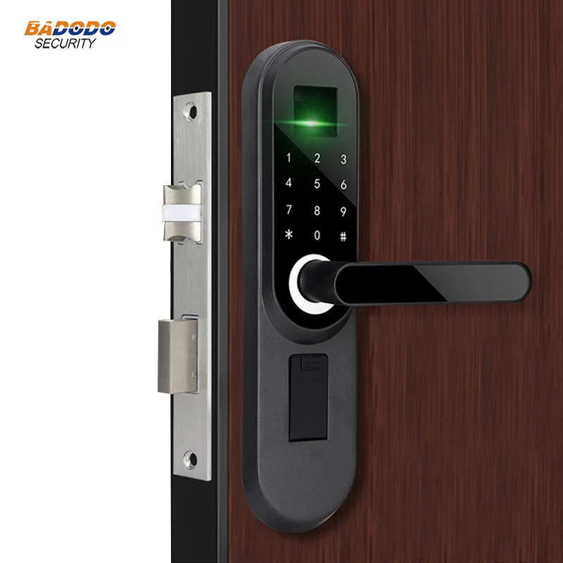 Цифровой электронный замок со сканером отпечатков пальцев дверной с паролем для