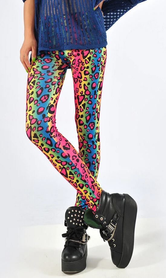2019 новый дизайн леопардовые разноцветные леггинсы с принтом Зебры Женские