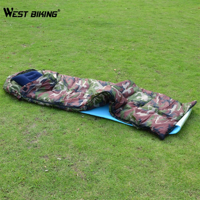 WEST BIKING, ультра-светильник, портативный спальный мешок для кемпинга, Путешествий, Походов, зимний спальный мешок