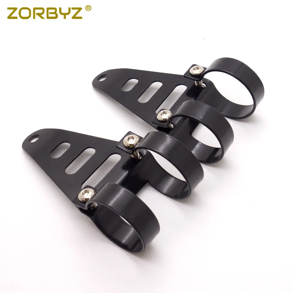 Zorbyz черный 41-43 мм металлический мотоцикл фар кронштейн Вилы Зажимы для Harley Chopper Кафе Racer