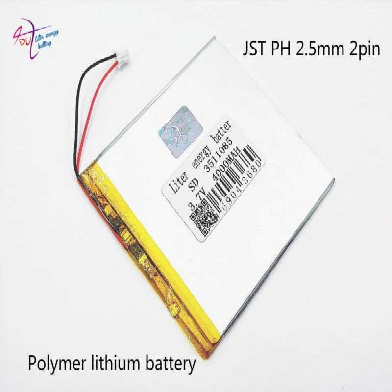 

XHR-2P 2.54 3010983 3011085 4000mAh 3.7V special polymer battery 3511085 navigator tablet computer
