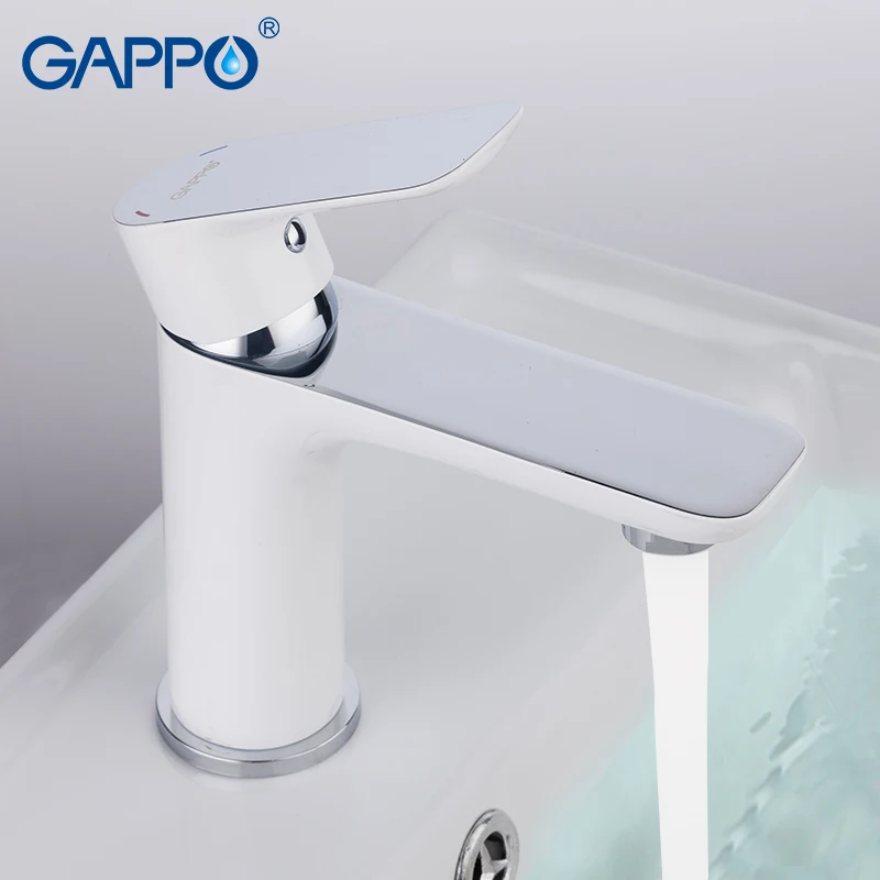 GAPPO смеситель для раковины белый латунный Смеситель ванной комнаты
