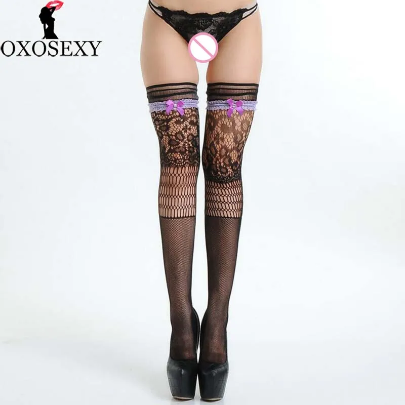 

2018 new Christmas peach color lace thin thigh high stockings hollow Silicone non-slip stay up stockings Long over the knee 383