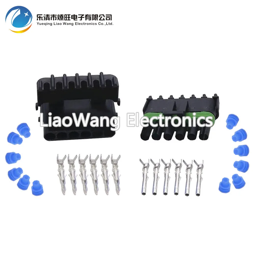 5 комплектов 6 контактов Φ/21 женский мужской упаковка для погоды электрический