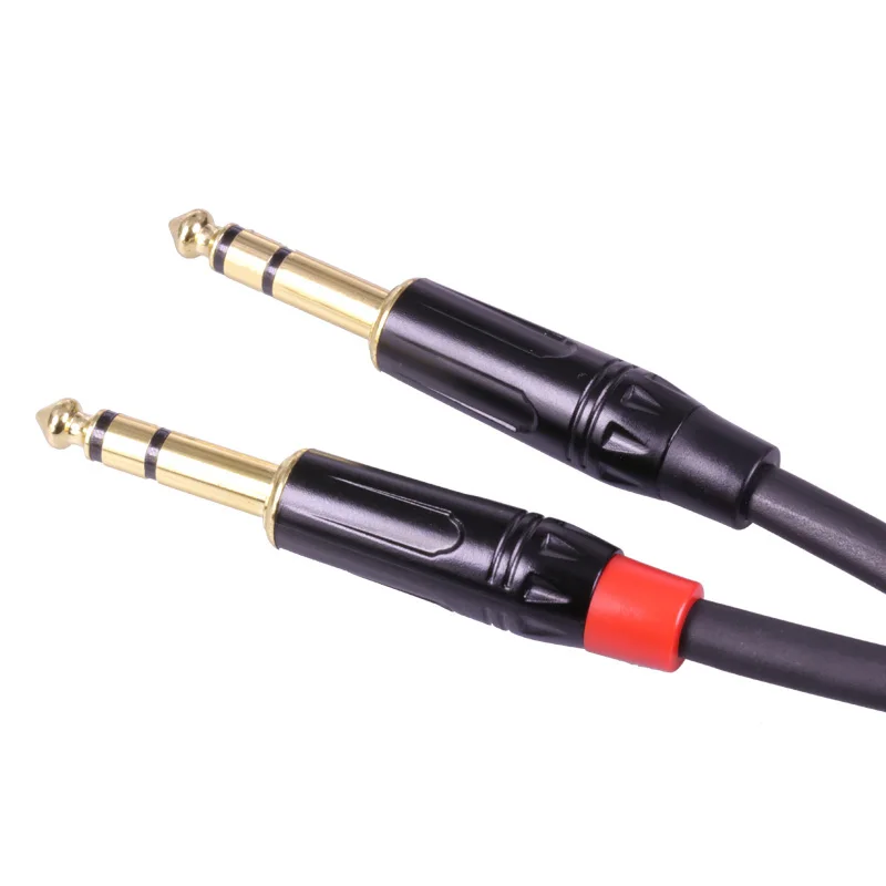 

50pcs/25pairs Jack 6.35mm Audio Speaker Plug Adapter Gold 3poles Stereo Male 6.35mm Plug