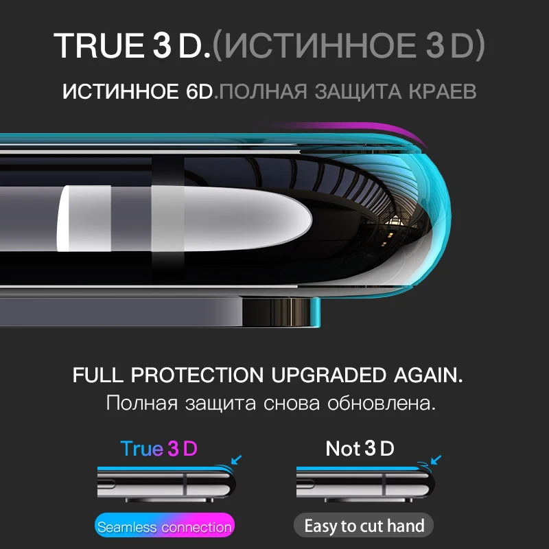 HOCO для iPhone X XS 3D полное Закаленное стекло пленка защита экрана Защитный чехол