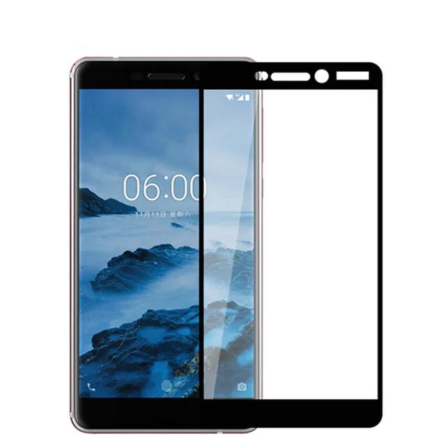 Стекло для Nokia 2, 5, 6, 7, 9, протектор экрана из закаленного стекла для Nokia 2,1 3,1 5,1 6,1 8,1 7,1 плюс X5 X6 X7 Защитное стекло для экрана плёнка 9d полностью наклеиваемая поверхность