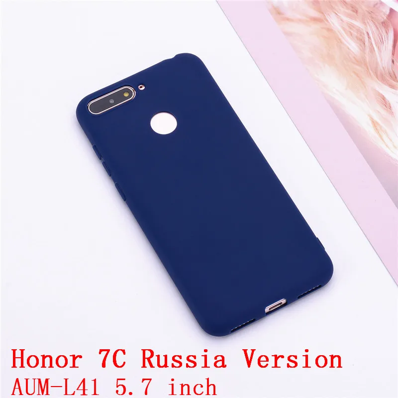 Type 35 Для huawei Honor 7C чехол 5,7 дюймов Мягкий ТПУ силиконовый+ кожаный чехол-книжка для Honor 7C русский чехол для Honor 7C AUM-L41 чехол для телефона - Цвет: Type 35