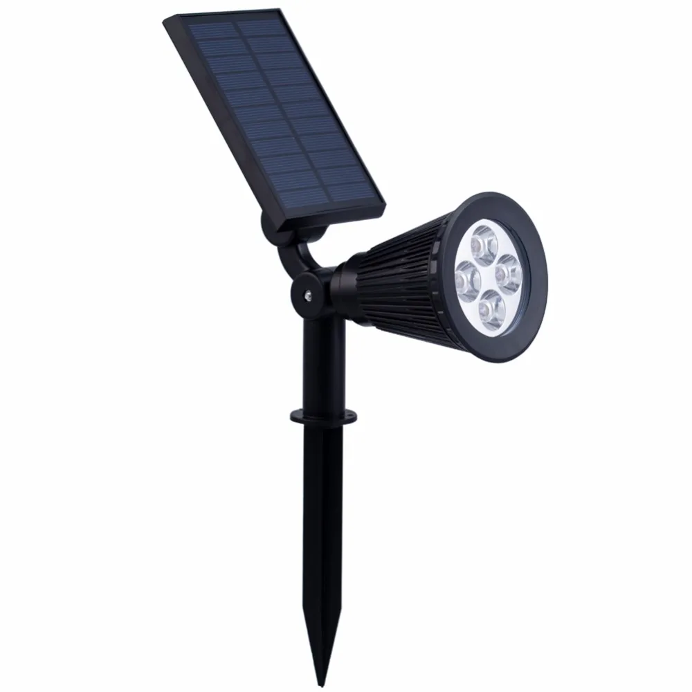 4 светодиода Солнечная энергия похороненный светильник наземная лампа наружный