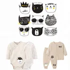 9 шт.компл. Мультяшные черные граффити милое лицо кошки детская одежда наклейки утюжок переводки уровень моющийся патч