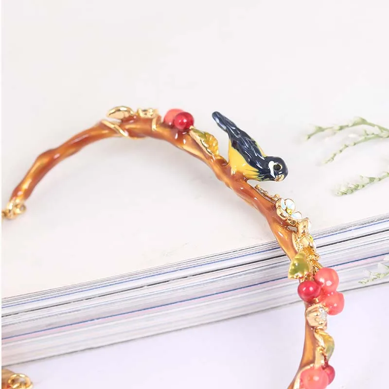 Новый Шаблон Быть Перечислены Стороны Эмаль Глазурь Иволга Птица Вишневый Сад