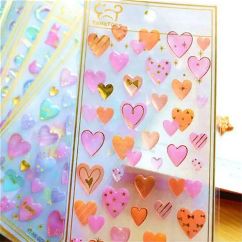 Random1Pc животных Звезда любви 3D Стикеры детские игрушки аниме для DIY живопись на