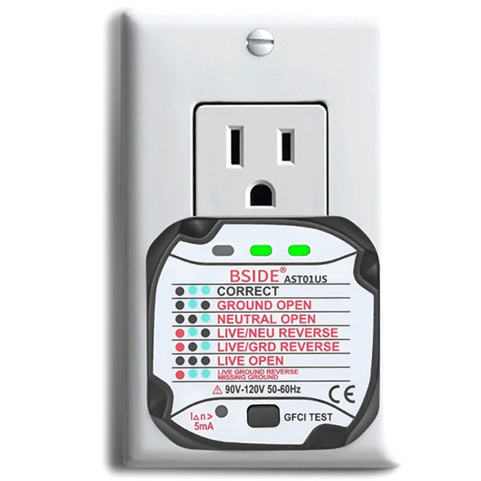 AST01 US Socket Circuit Phase Detector Insulated Durable Breaker Finders With Wide Application Professional Instruments | Инструменты