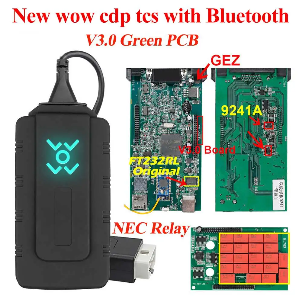 new wow with BT 5 шт./лот CDP TCS CDP Pro OBD2 Bluetooth R3 keygen для автомобилей/грузовиков OBD2 диагностический инструмент obd2 сканер Код считыватель как MVD - Цвет: new wow with BT