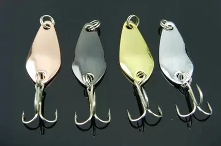 4 шт. цвета приманка в виде ложки металлическая блесна жесткая маленькая с