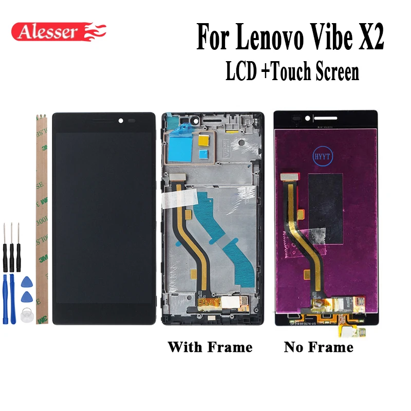 Alesser 5 0 дюймов для lenovo Vibe X2 ЖК-дисплей и сенсорный экран с рамкой в сборе запасные