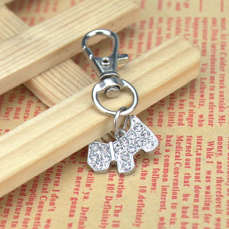 2 шт./лот высокое качество бирка для собак шнауцер стразы подвески брелок на сумку