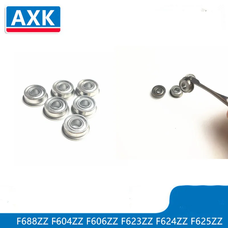 AXK 10 шт. F688ZZ F604ZZ F606ZZ F623ZZ F624ZZ F625ZZ фланцевый фланец шариковые подшипники с глубоким