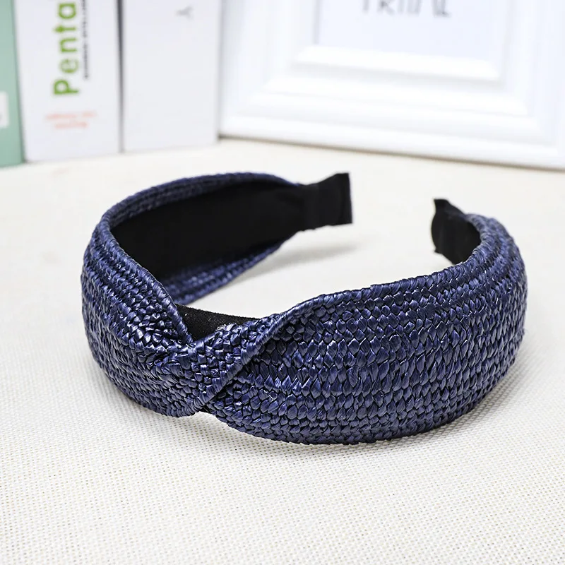 Летняя Новая тканевая повязка на голову для женщин широкая перекрестная модные