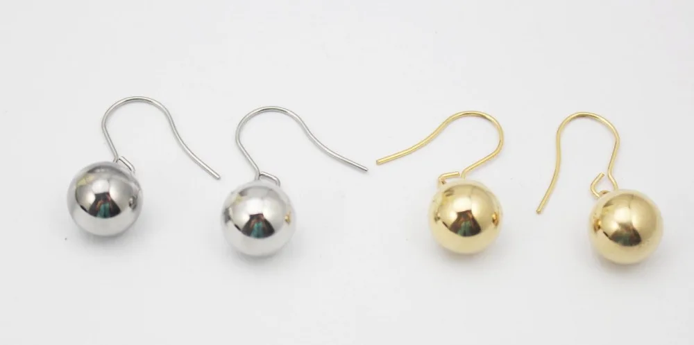 Брендовые модные серьги пирсинг Bijoux двухцветные в форме микро диско шара висячие