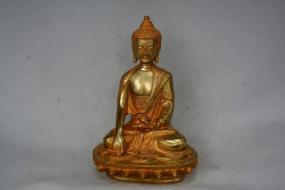 

Rare Old Tibet copper gilt Medicine Buddha Statue/ Sculpture, good carving,Best collection&adornment,Free shipping