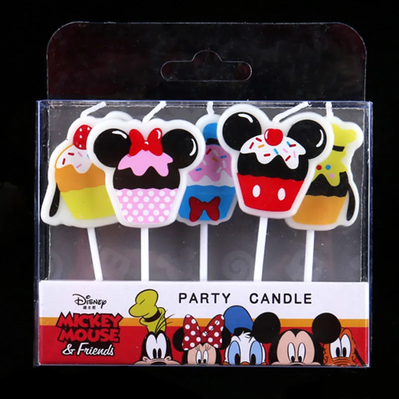 5 шт. Милые головы Микки Минни Маус принцесса автомобили день рождения искусство