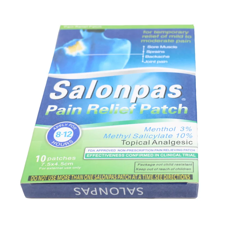 10 пластырей/коробка Salonpas травяные обезболивающие пластыри пластырь для облегчения боли в спине пластырь