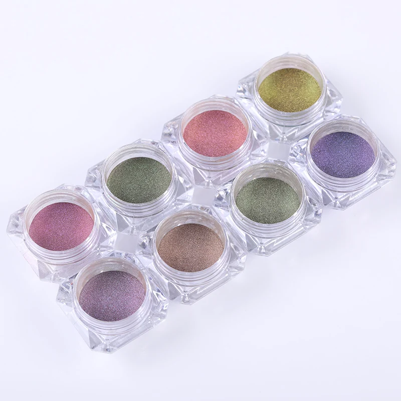 Глаз хамелеона кота порошок для ногтей магнитный жемчуг блестящий дизайн черная