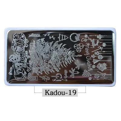 19 Nowflakes(Kadou1-22S)-стальная штамповочная пластина Новинка 22 Рождественский дизайн ногтей Изображение Штамповка пластина лак маникюрный шаблон педикюр - Цвет: 19