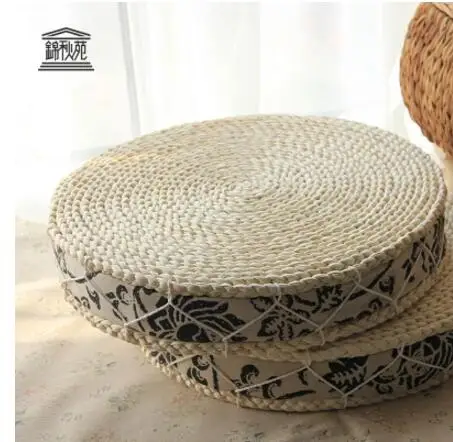 Простая соломенная подушка для сиденья weaven коврик эркера татами круглая