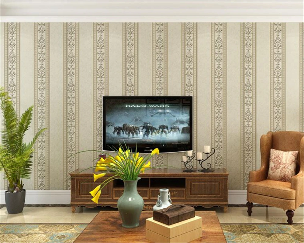 Beibehang tapety нетканые 3D обои для гостиной с 3d стереозвуком в европейском стиле