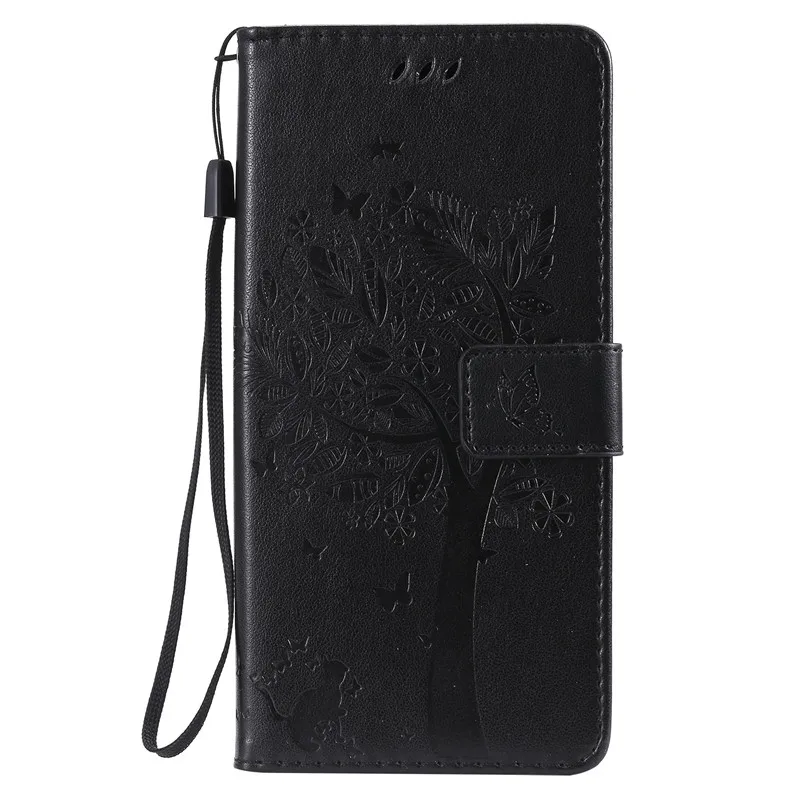 Черный Leather Wallet Case for Samsung Galaxy A50 card slot holder stand flip silicone soft cover Samsung A50 Case A70 A40 A30 A20 - Цвет: Черный