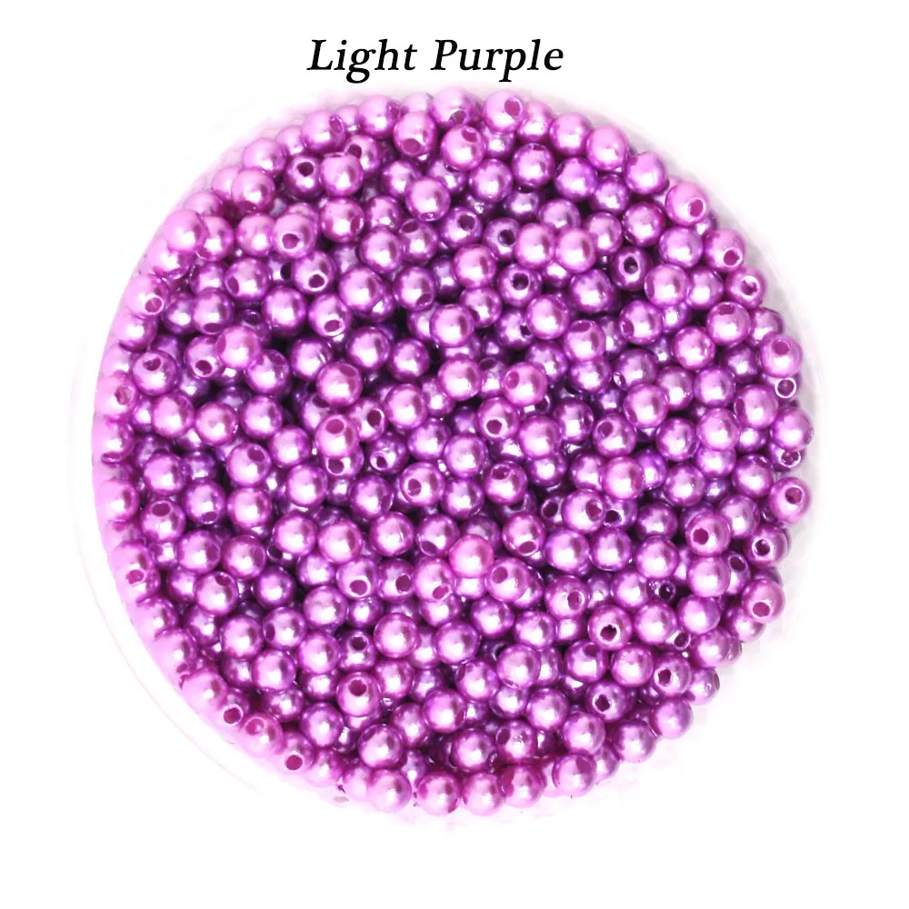 4mm 1000pcs Round Imitation Plastic Beads Pearl For Jewelry Making Necklace Bracelet DIY Findings Accessories | Украшения и