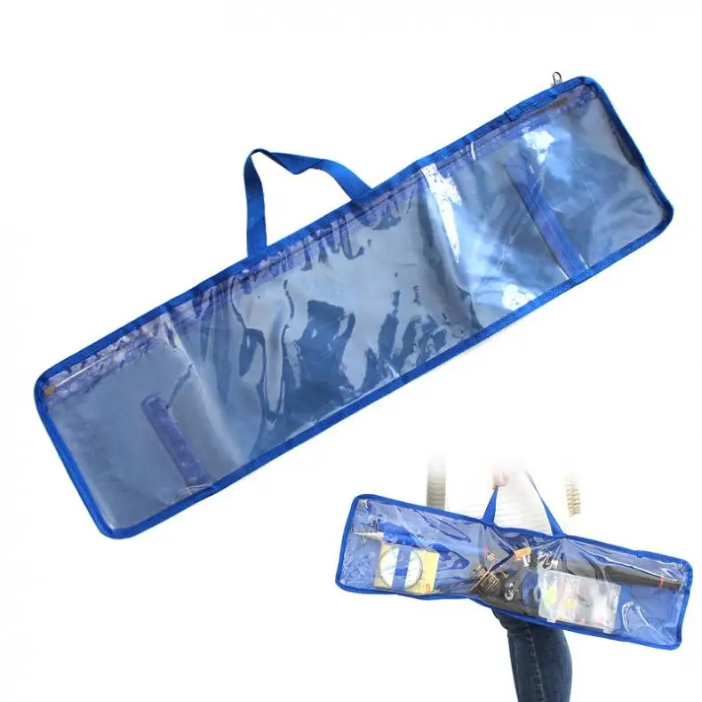 

71cm Blue Transparent Plastic Canvas Bag for Other Fishing Gears Storage Bag and Fishing Rod Reel Line
