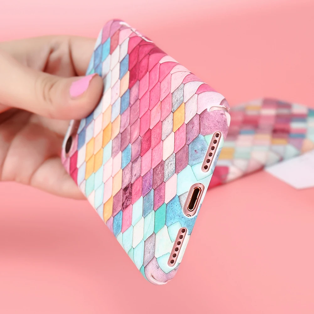 Модные яркие 3D весы чехол для телефона s iPhone 6 6s 7 Чехол девочек в Корейском Стиле