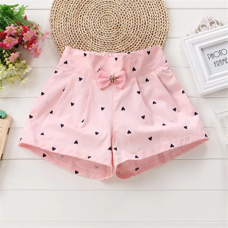 Summer girls shorts 2019 kids new fashion cotton bow pants for children casual sports short clothing 3-10Y | Детская одежда и