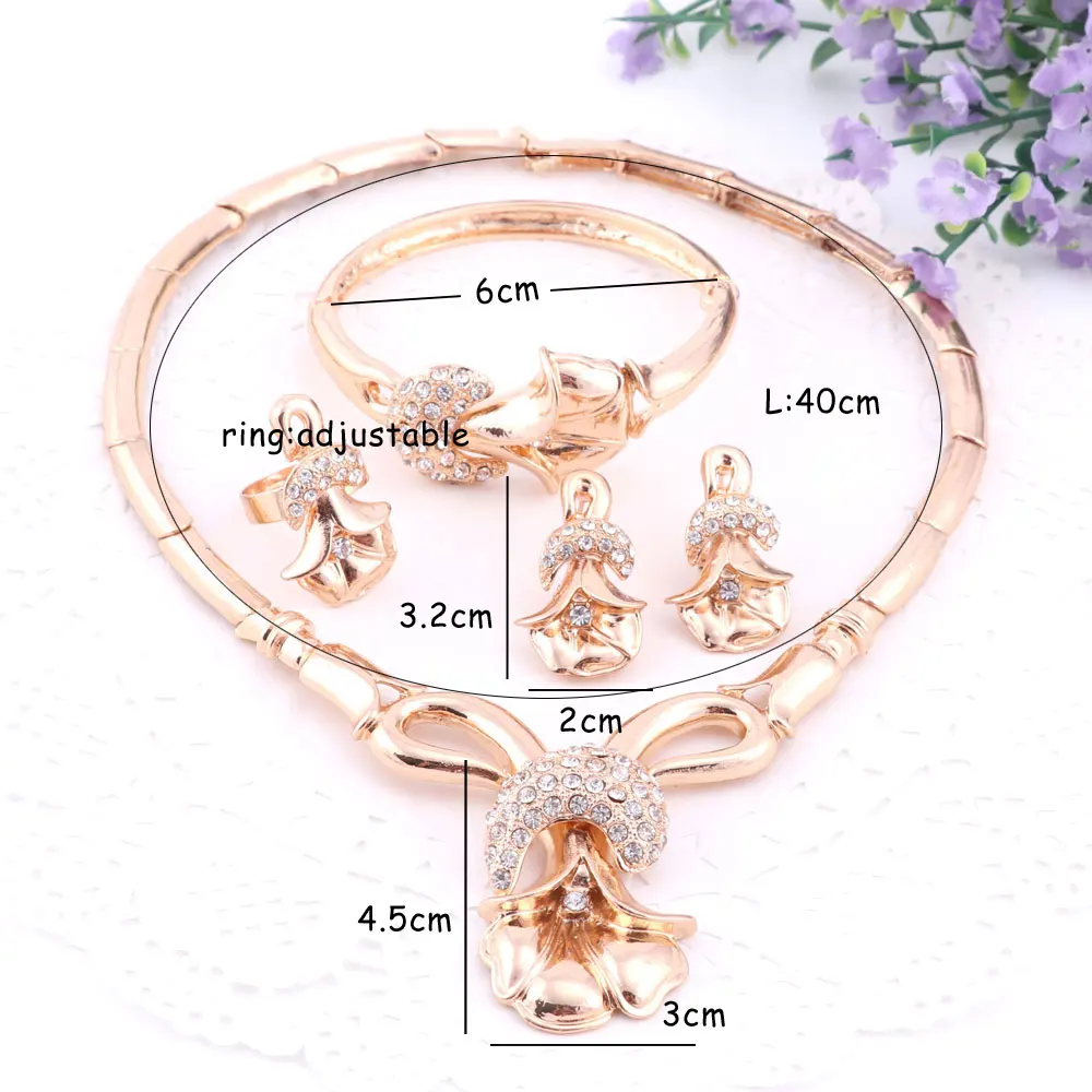 Африканские бусы Набор украшений для женщин золотого цвета ожерелье в виде