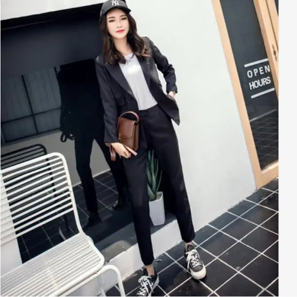 Рабочие сексуальные брючные костюмы комплект из 2 предметов для женщин