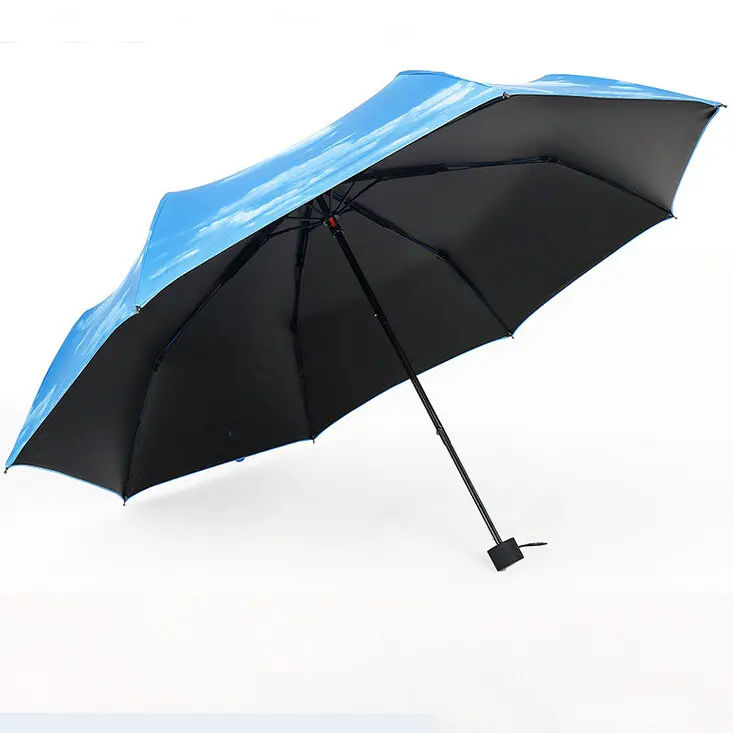 Зонты с защитой от УФ-лучей солнца дождя зонтик голубое небо белое облако