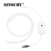 szyoumy 220v 12v 5050 neon led strip light flexible string 80 ledm fairy lighting ip67 waterproof with power plug