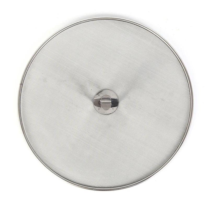 

1PC Silver Stainless Steel Oil Proofing Pan Cover Spill Proof Frying Splatter Screen Lid 3 Sizes