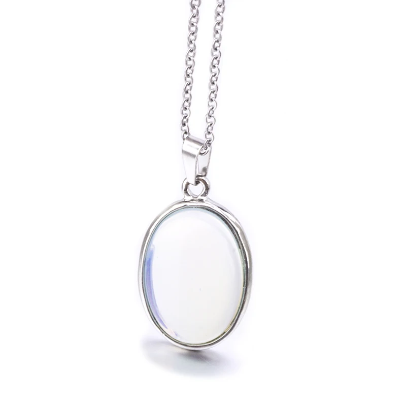 25 мм овальные ожерелья из натурального камня Подвески Розовый кварц розовый