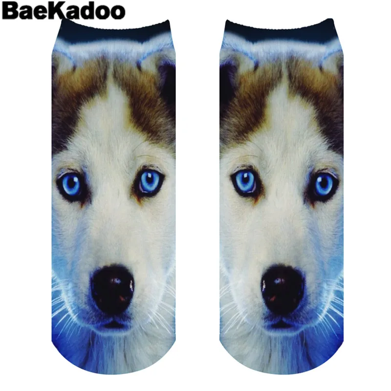 Хлопковые короткие носки BAEKADOO с 3D рисунком | Женская одежда