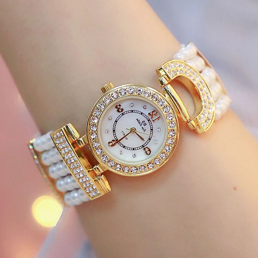 

Rose Gold Silver Diamond Pearl Women Watch Small Bracelet Fashion Ladies Dress Quartz Wristwatches Relogio Feminino Famous Clock