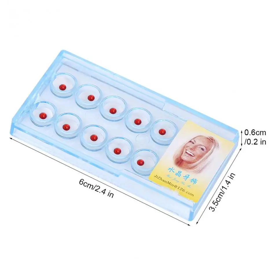10 шт./коркор. набор прозрачных зубных протезов для ногтей Кристальные блестящие