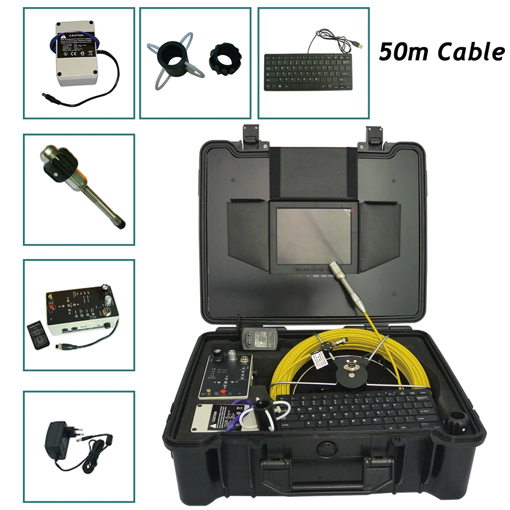 Запись видео и аудио канализационная труба инспекционная видеокамера наружного