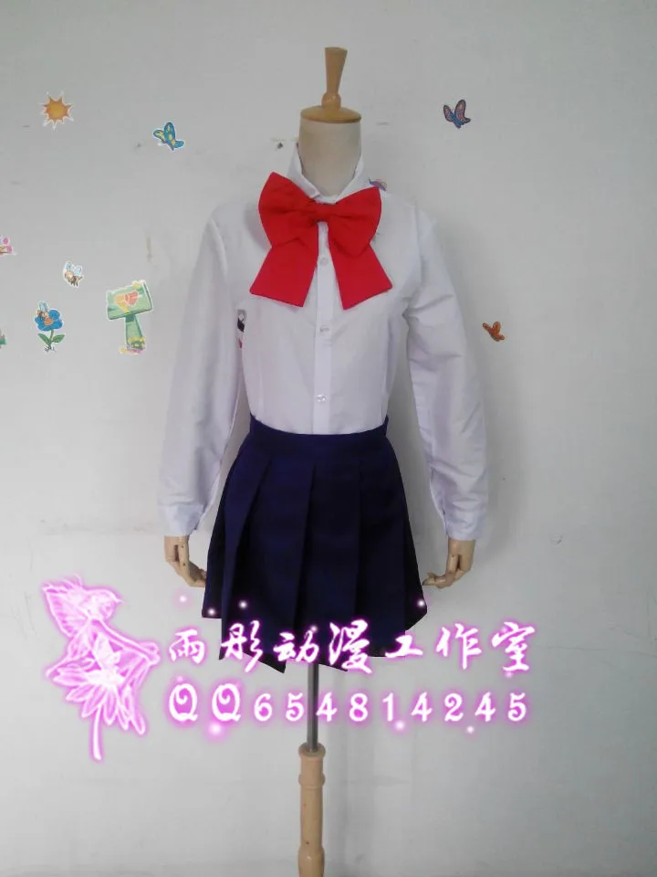 Костюм для косплея аниме тоуль киришима тука 3 в 1 футболка + юбка бабочка большие